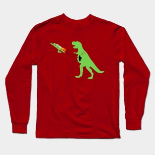 Jet-Packs Save Lives: Swallowed By T-Rex Long Sleeve T-Shirt